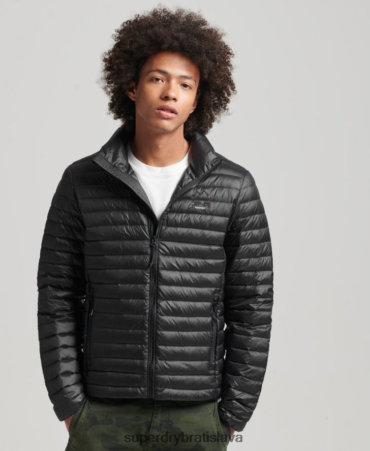 Superdry muži páperová bunda s technickým jadrom 6B4ZTR4474 oblečenie čierna