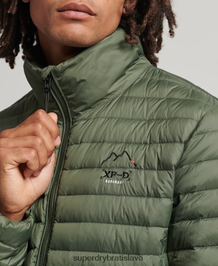 Superdry muži páperová bunda s technickým jadrom 6B4ZTR4504 oblečenie kaki