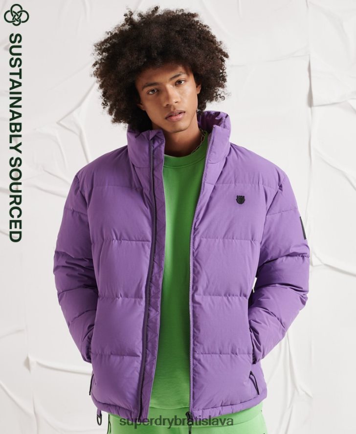 Superdry muži páperová bunda yama-no-kami 6B4ZTR4629 oblečenie Fialová