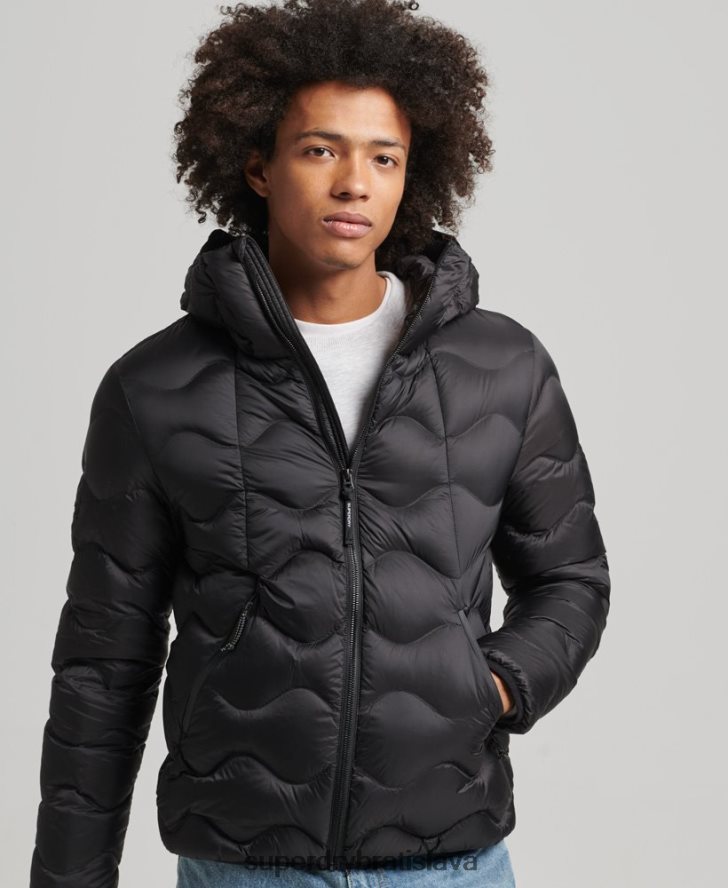 Superdry muži páperová prešívaná bunda xpd 6B4ZTR4778 oblečenie čierna