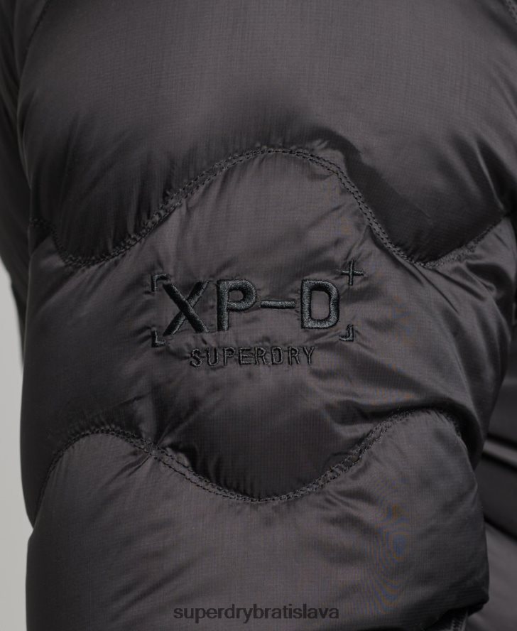 Superdry muži páperová prešívaná bunda xpd 6B4ZTR4778 oblečenie čierna