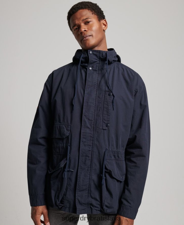Superdry muži palubná bunda s kapucňou 6B4ZTR1009 oblečenie námorníctvo