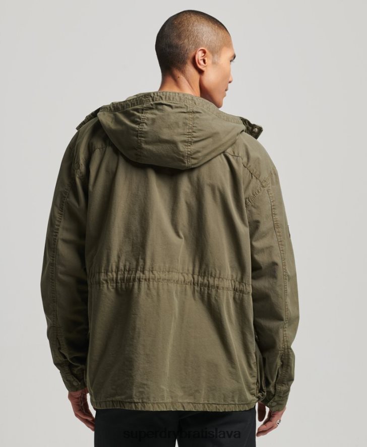 Superdry muži palubná bunda s kapucňou 6B4ZTR938 oblečenie kaki