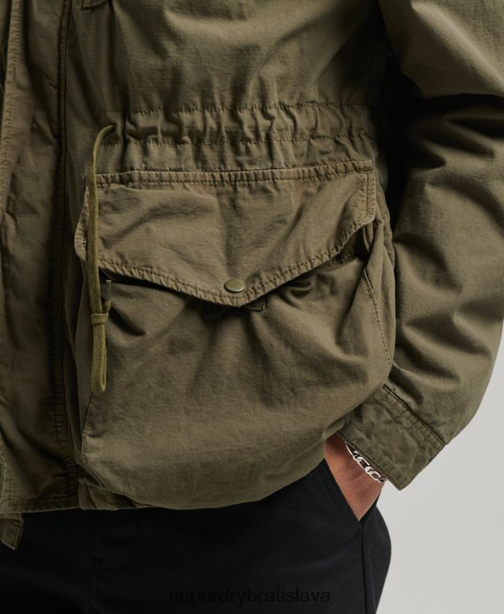 Superdry muži palubná bunda s kapucňou 6B4ZTR938 oblečenie kaki