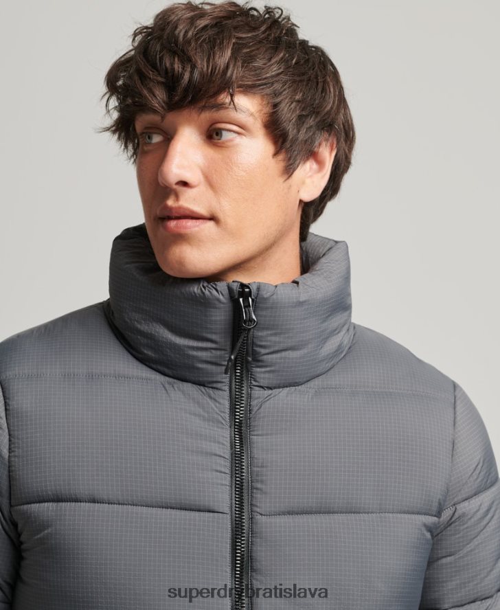 Superdry muži športová bunda bez kapucne 6B4ZTR1022 oblečenie sivá