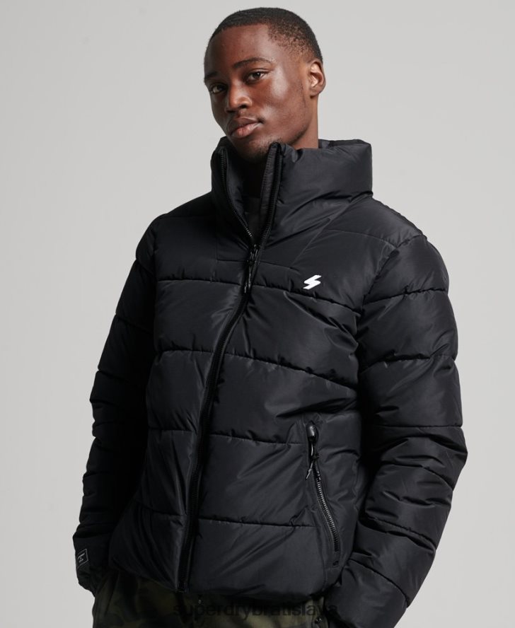 Superdry muži športová bunda bez kapucne 6B4ZTR1140 oblečenie čierna