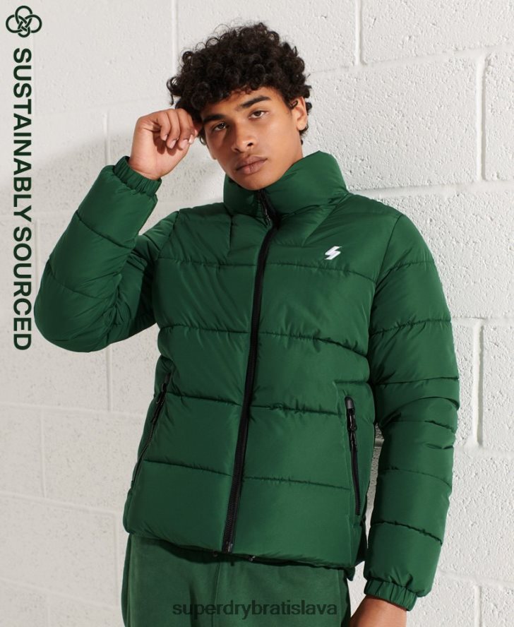Superdry muži športová bunda bez kapucne 6B4ZTR4536 oblečenie zelená