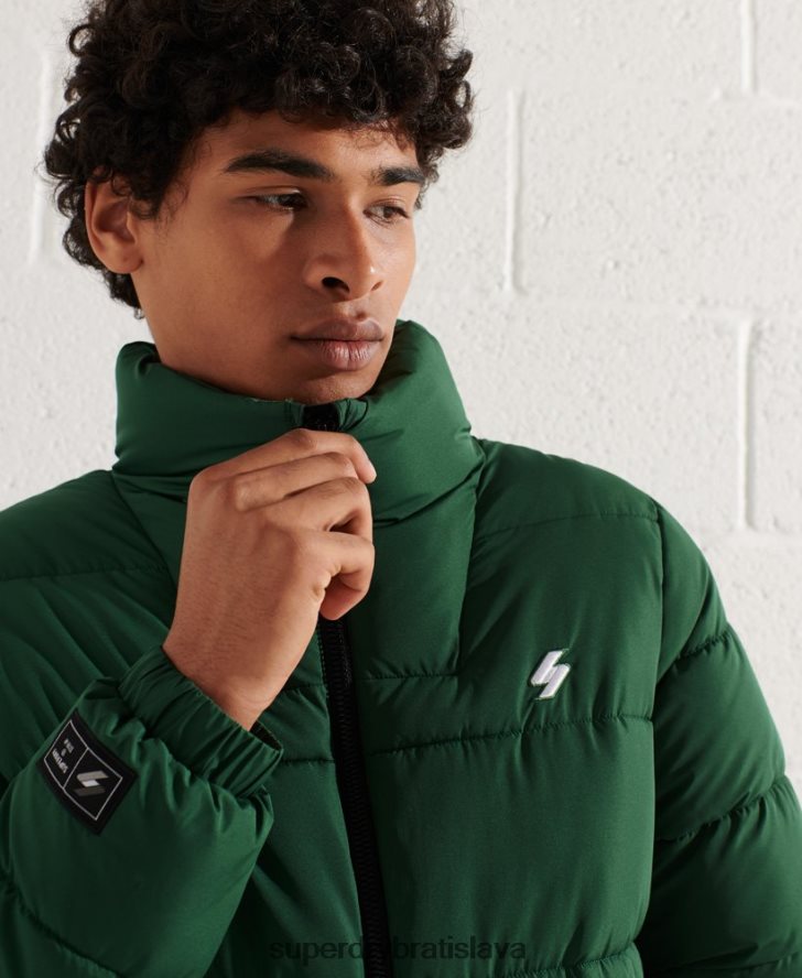 Superdry muži športová bunda bez kapucne 6B4ZTR4536 oblečenie zelená