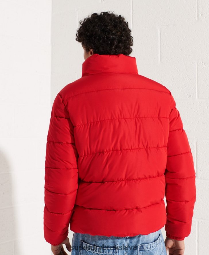 Superdry muži športová bunda bez kapucne 6B4ZTR4560 oblečenie červená