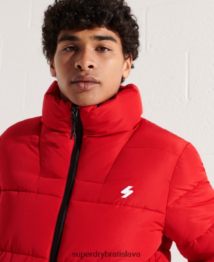 Superdry muži športová bunda bez kapucne 6B4ZTR4560 oblečenie červená