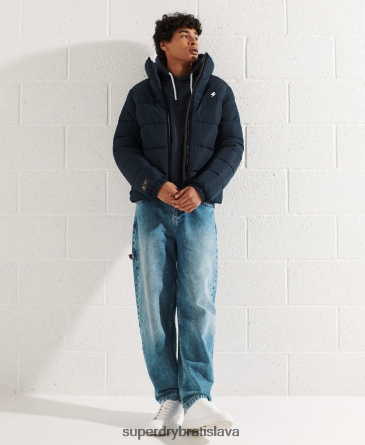 Superdry muži športová bunda bez kapucne 6B4ZTR4676 oblečenie námorníctvo