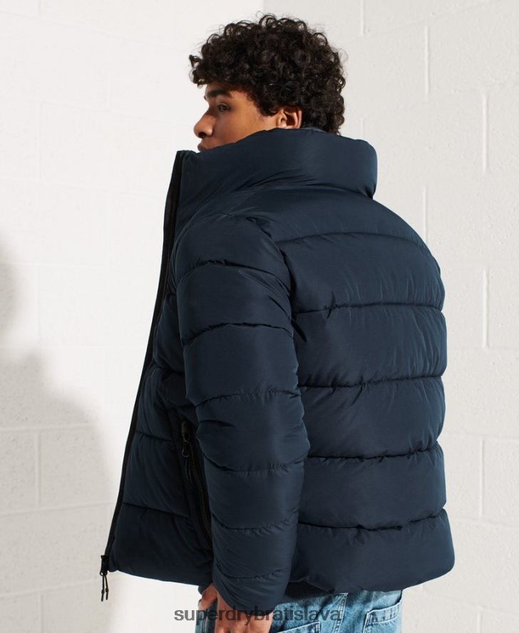 Superdry muži športová bunda bez kapucne 6B4ZTR4676 oblečenie námorníctvo