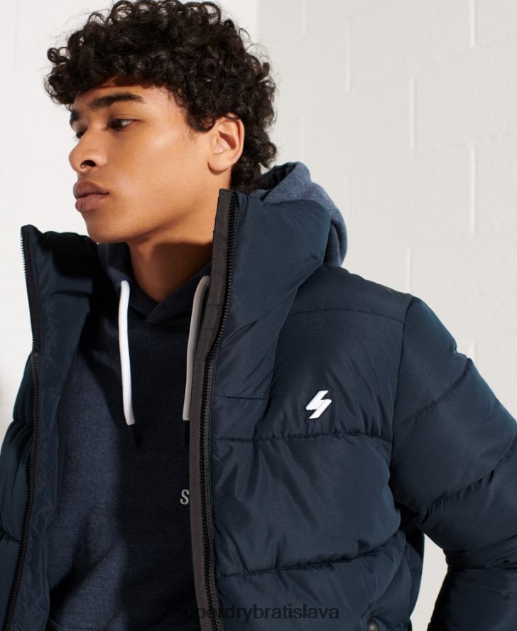Superdry muži športová bunda bez kapucne 6B4ZTR4676 oblečenie námorníctvo
