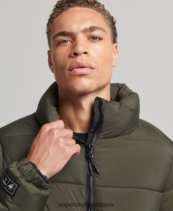 Superdry muži športová bunda bez kapucne 6B4ZTR956 oblečenie zelená