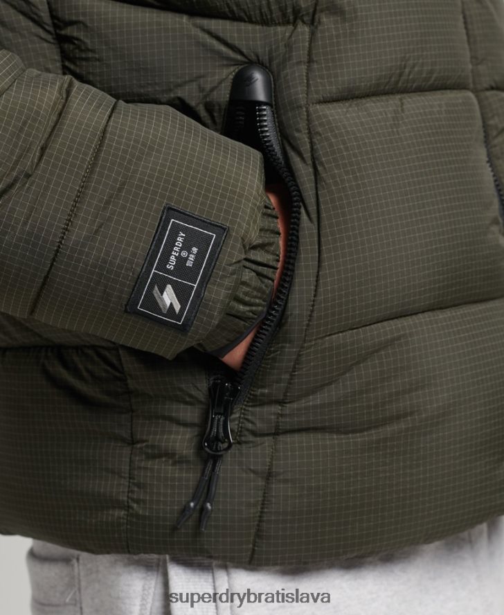 Superdry muži športová bunda bez kapucne 6B4ZTR956 oblečenie zelená