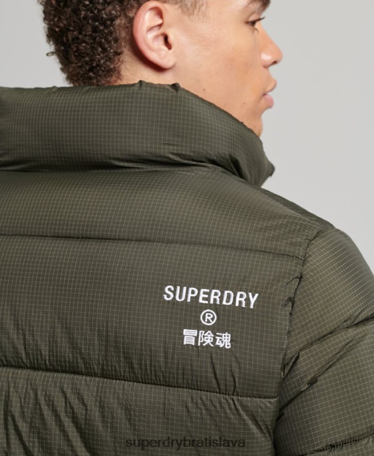 Superdry muži športová bunda bez kapucne 6B4ZTR956 oblečenie zelená