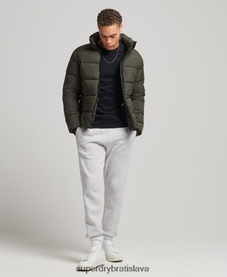 Superdry muži športová bunda bez kapucne 6B4ZTR956 oblečenie zelená