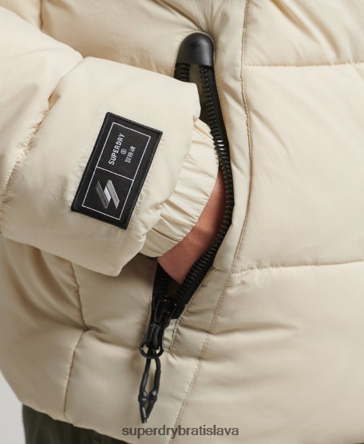 Superdry muži športová bunda bez kapucne 6B4ZTR996 oblečenie béžová