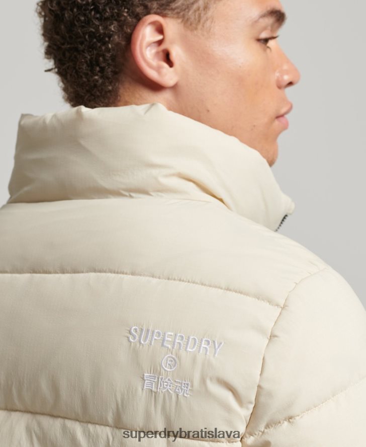 Superdry muži športová bunda bez kapucne 6B4ZTR996 oblečenie béžová