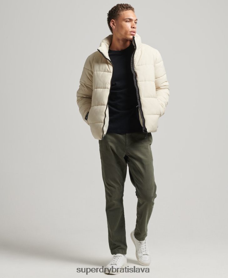 Superdry muži športová bunda bez kapucne 6B4ZTR996 oblečenie béžová