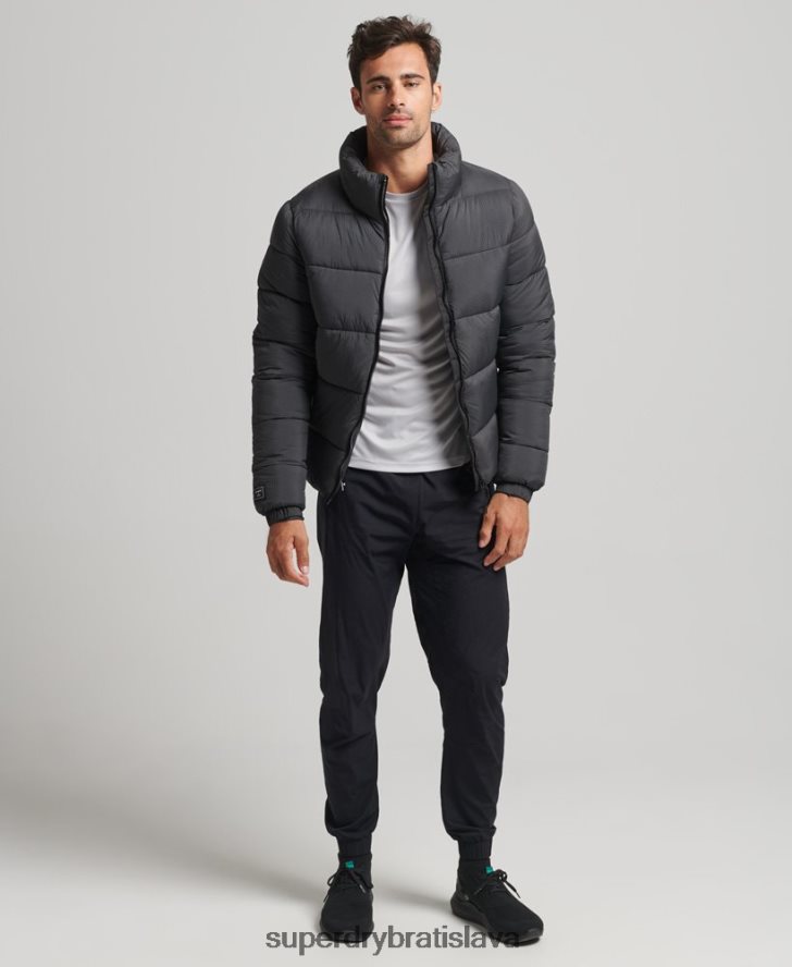 Superdry muži športová bunda bez kapucne 6B4ZTR997 oblečenie čierna