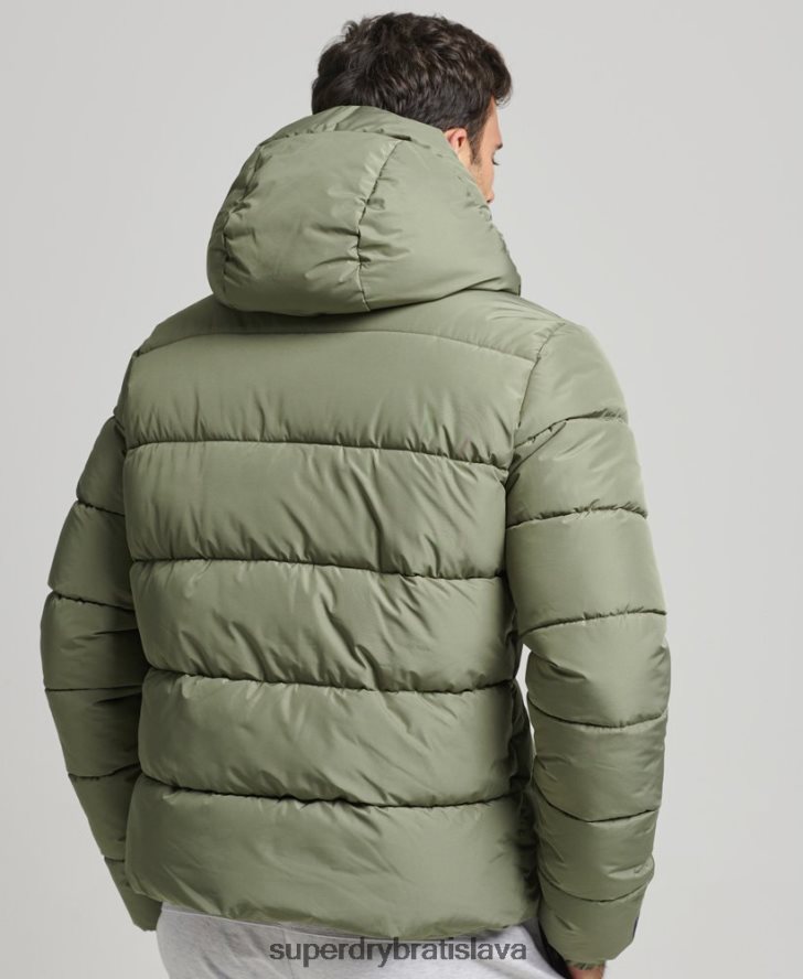 Superdry muži športová bunda s kapucňou 6B4ZTR1019 oblečenie zelená