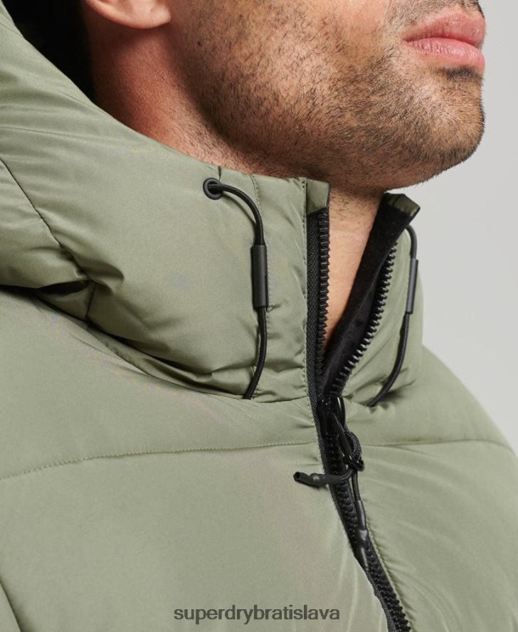 Superdry muži športová bunda s kapucňou 6B4ZTR1019 oblečenie zelená