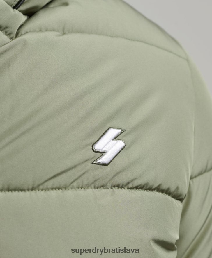 Superdry muži športová bunda s kapucňou 6B4ZTR1019 oblečenie zelená