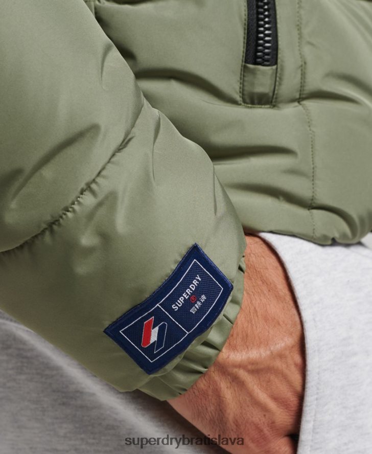 Superdry muži športová bunda s kapucňou 6B4ZTR1019 oblečenie zelená