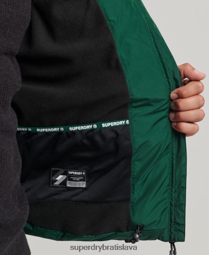 Superdry muži športová bunda s kapucňou 6B4ZTR1021 oblečenie zelená