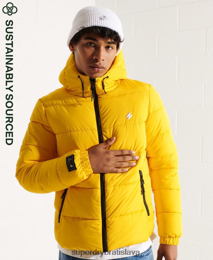 Superdry muži športová bunda s kapucňou 6B4ZTR1047 oblečenie žltá