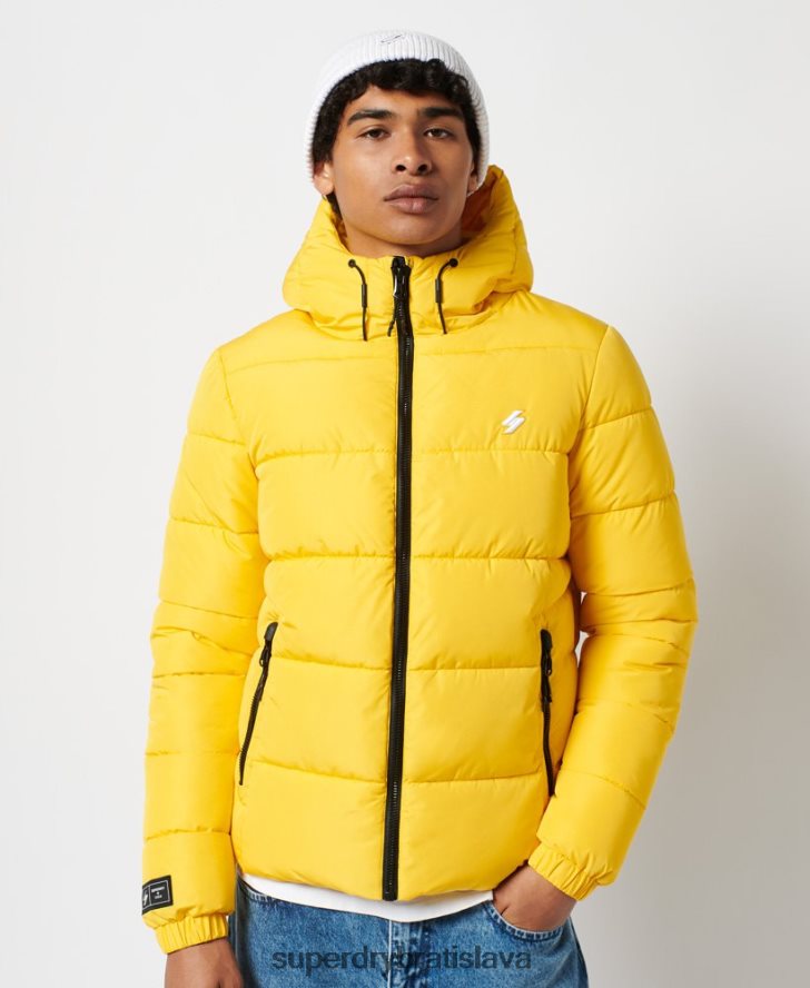 Superdry muži športová bunda s kapucňou 6B4ZTR1047 oblečenie žltá
