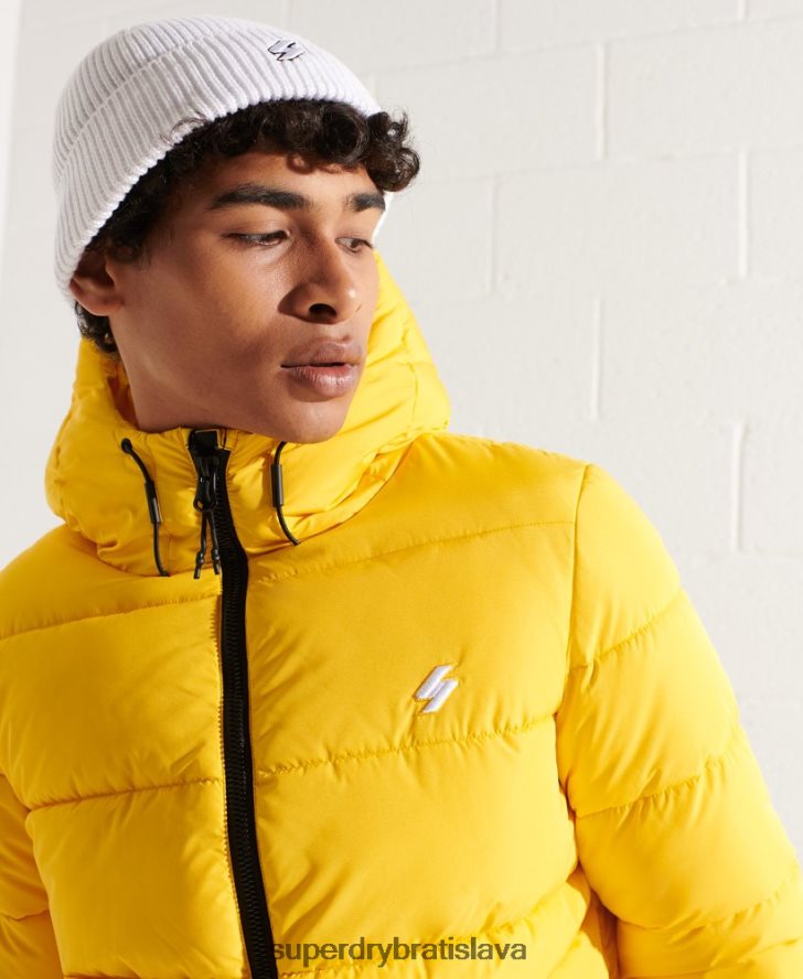 Superdry muži športová bunda s kapucňou 6B4ZTR1047 oblečenie žltá
