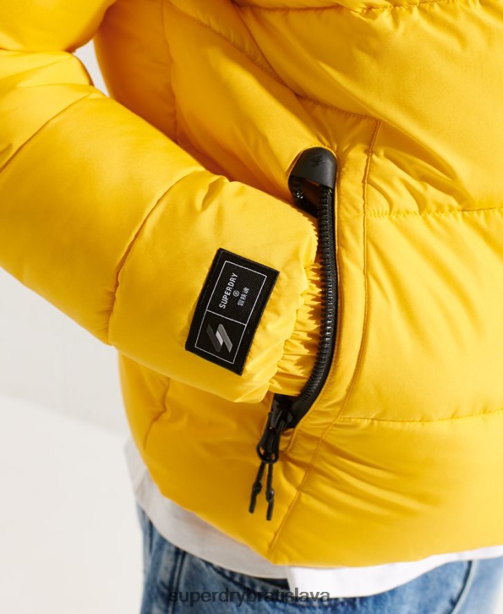 Superdry muži športová bunda s kapucňou 6B4ZTR1047 oblečenie žltá
