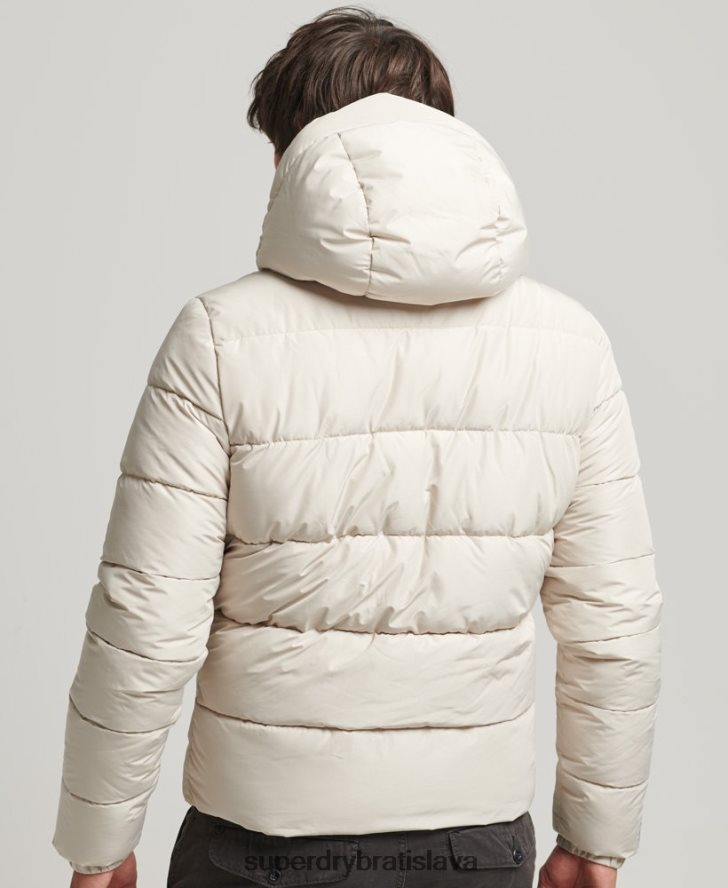 Superdry muži športová bunda s kapucňou 6B4ZTR1071 oblečenie béžová