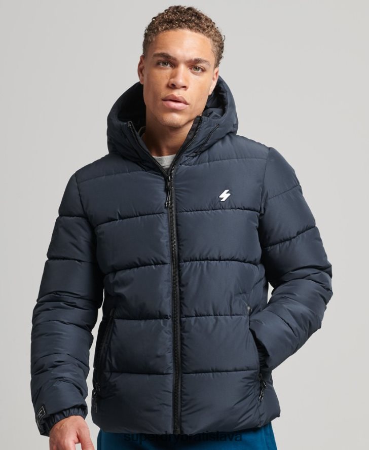 Superdry muži športová bunda s kapucňou 6B4ZTR1089 oblečenie námorníctvo