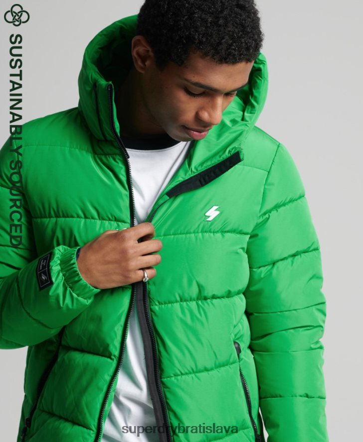 Superdry muži športová bunda s kapucňou 6B4ZTR1090 oblečenie zelená