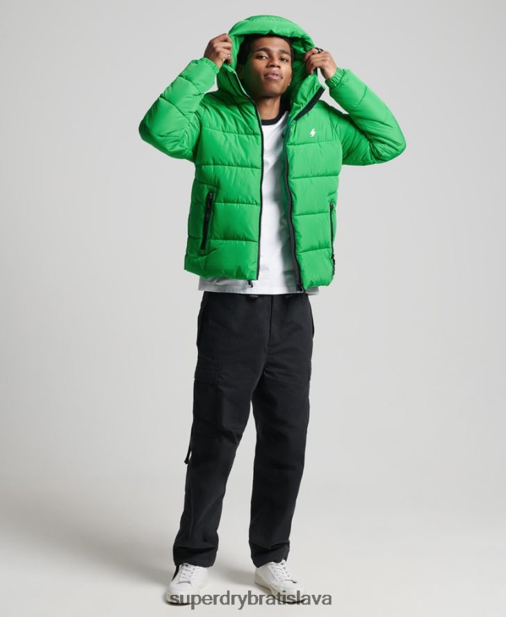 Superdry muži športová bunda s kapucňou 6B4ZTR1090 oblečenie zelená