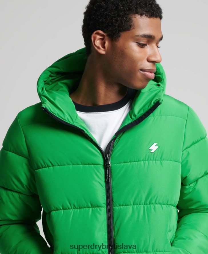 Superdry muži športová bunda s kapucňou 6B4ZTR1090 oblečenie zelená