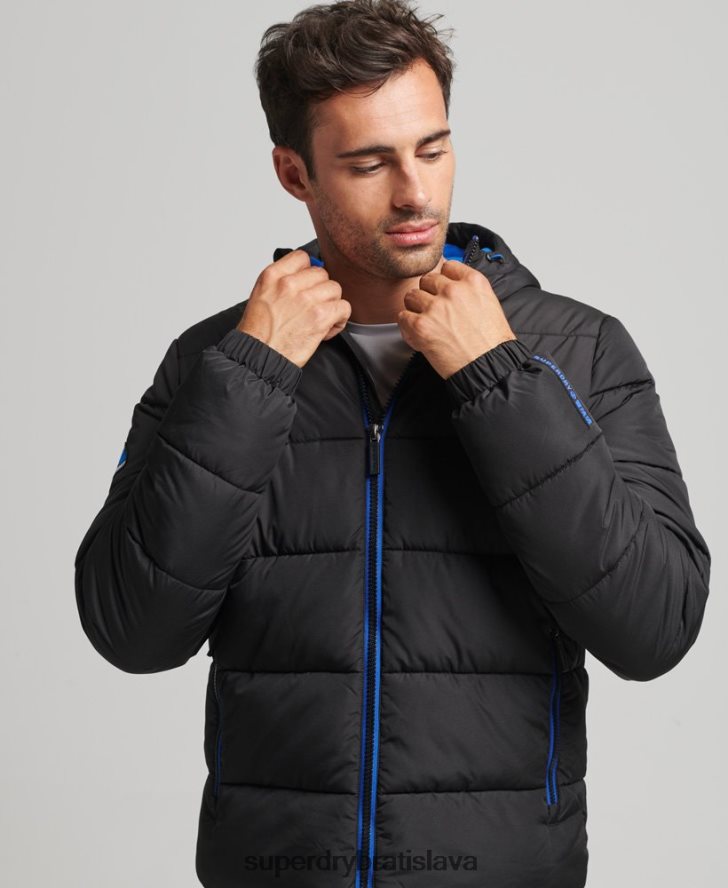 Superdry muži športový pufer 6B4ZTR4491 oblečenie čierna