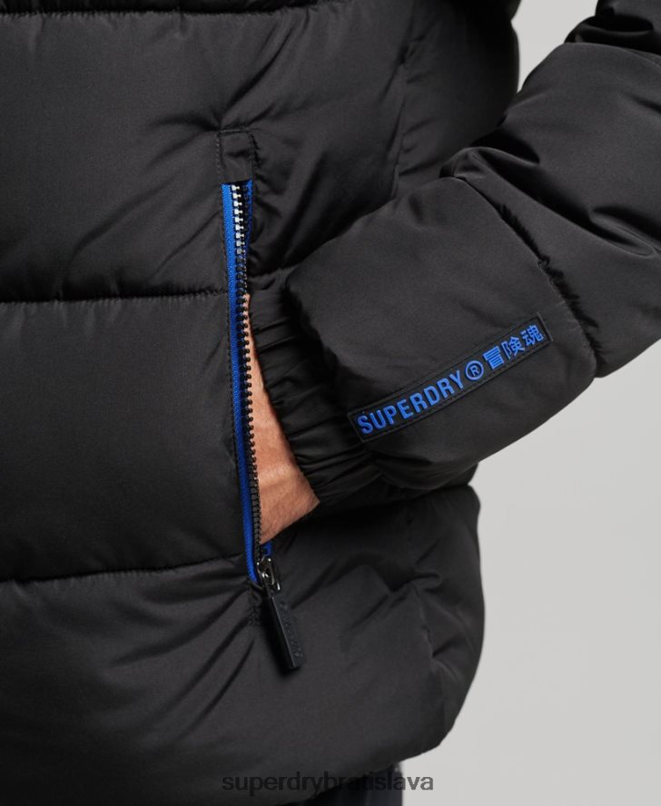 Superdry muži športový pufer 6B4ZTR4491 oblečenie čierna
