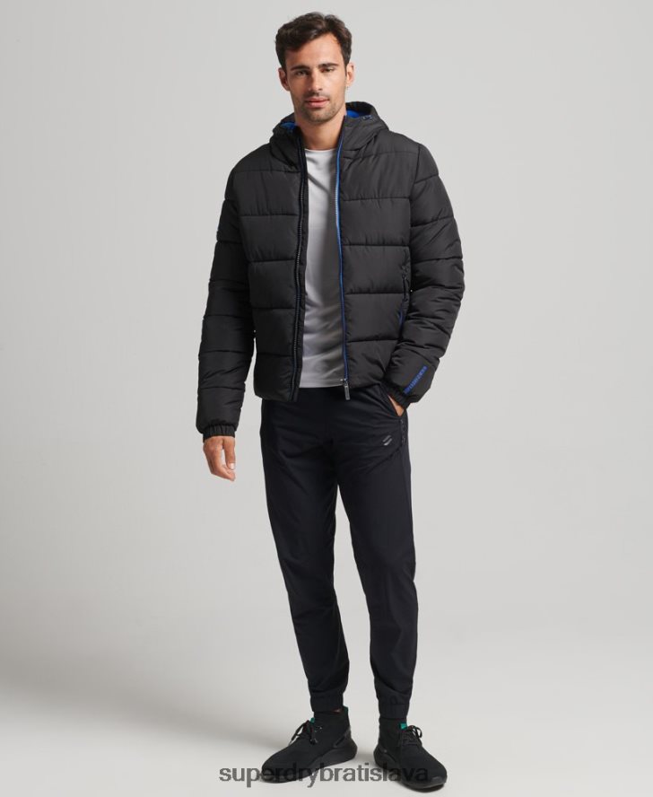 Superdry muži športový pufer 6B4ZTR4491 oblečenie čierna