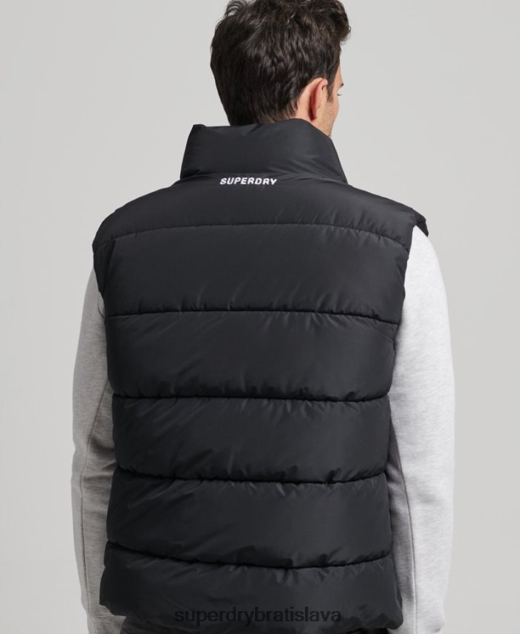 Superdry muži Športová vesta bez kapucne 6B4ZTR1102 oblečenie čierna
