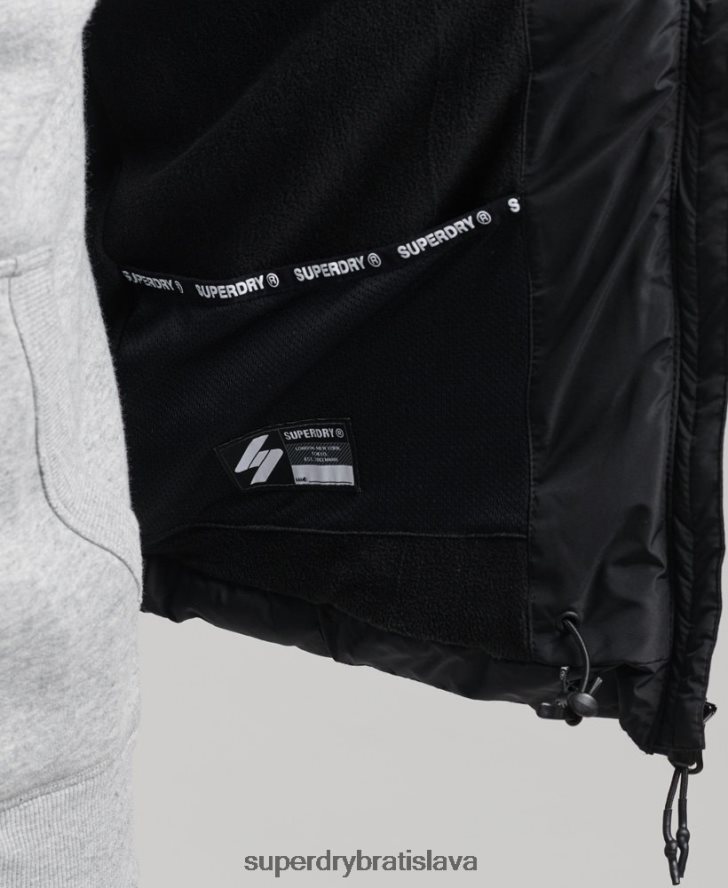 Superdry muži Športová vesta bez kapucne 6B4ZTR1102 oblečenie čierna