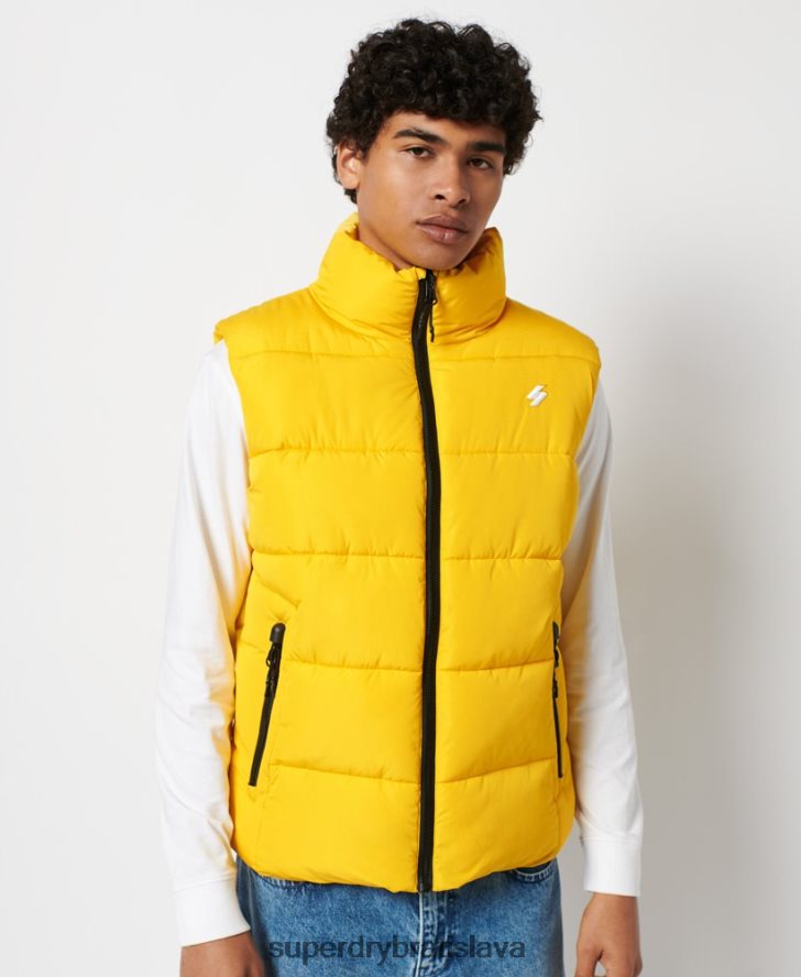 Superdry muži Športová vesta bez kapucne 6B4ZTR1156 oblečenie žltá