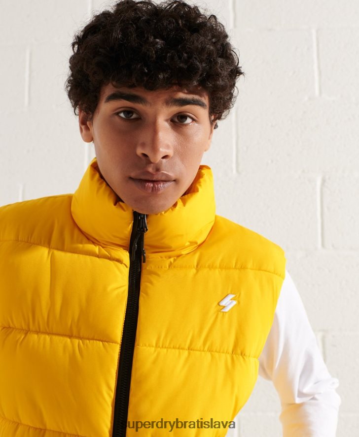 Superdry muži Športová vesta bez kapucne 6B4ZTR1156 oblečenie žltá