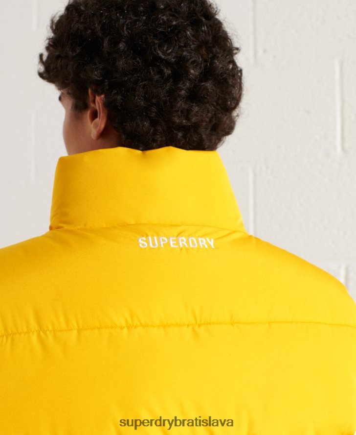 Superdry muži Športová vesta bez kapucne 6B4ZTR1156 oblečenie žltá