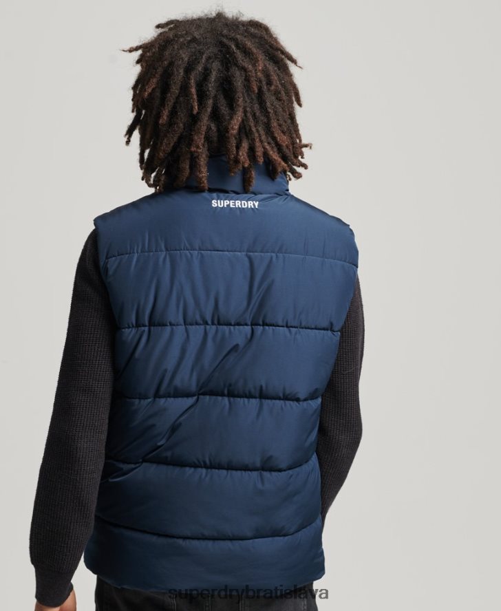 Superdry muži Športová vesta bez kapucne 6B4ZTR4446 oblečenie námorníctvo