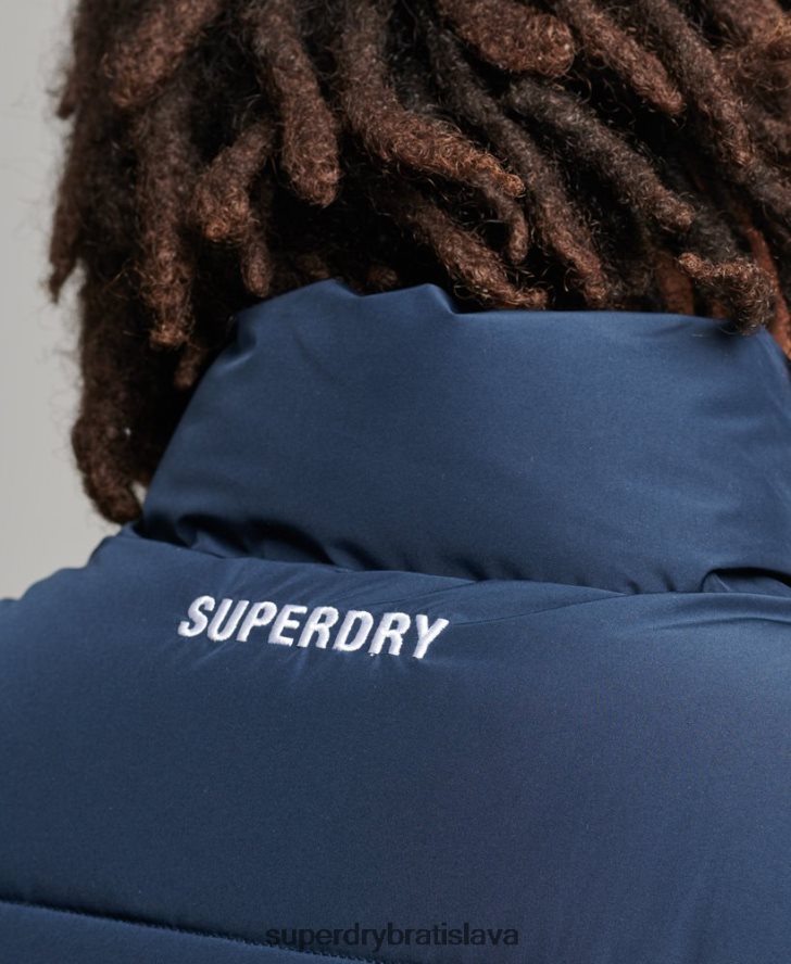 Superdry muži Športová vesta bez kapucne 6B4ZTR4446 oblečenie námorníctvo