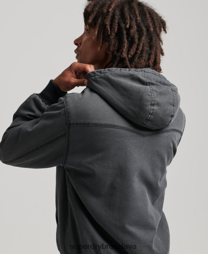 Superdry muži pracovné oblečenie bomber bunda s kapucňou 6B4ZTR1067 oblečenie hnedá